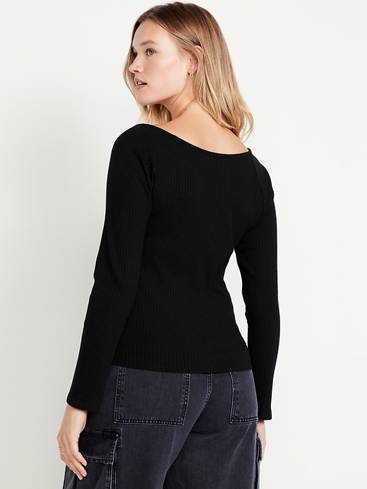 Image number 6 showing, Cinched Rib-Knit Top