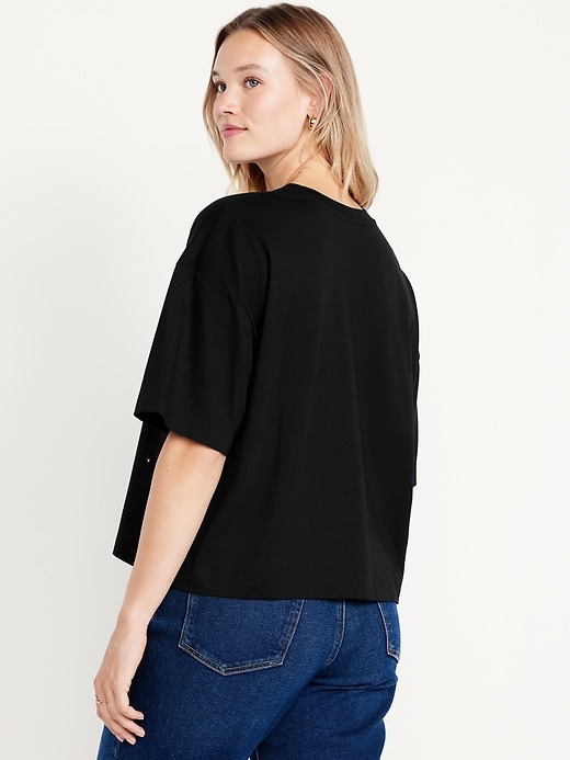 Image number 6 showing, Oversized Crew-Neck Embellished T-Shirt