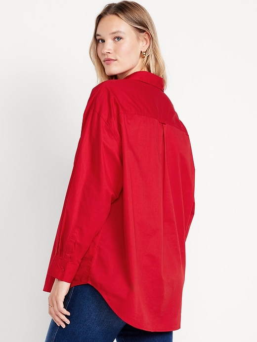 Image number 6 showing, Oversized Button-Down Boyfriend Shirt