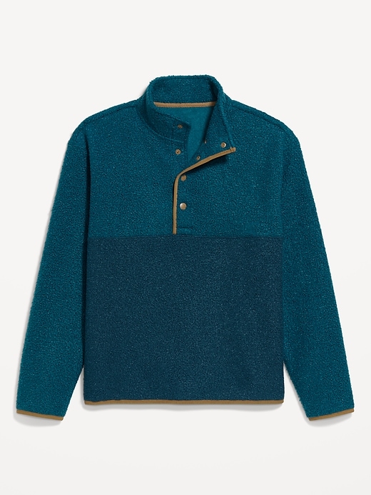 Image number 4 showing, Bouclé Sherpa Quarter-Snap Pullover