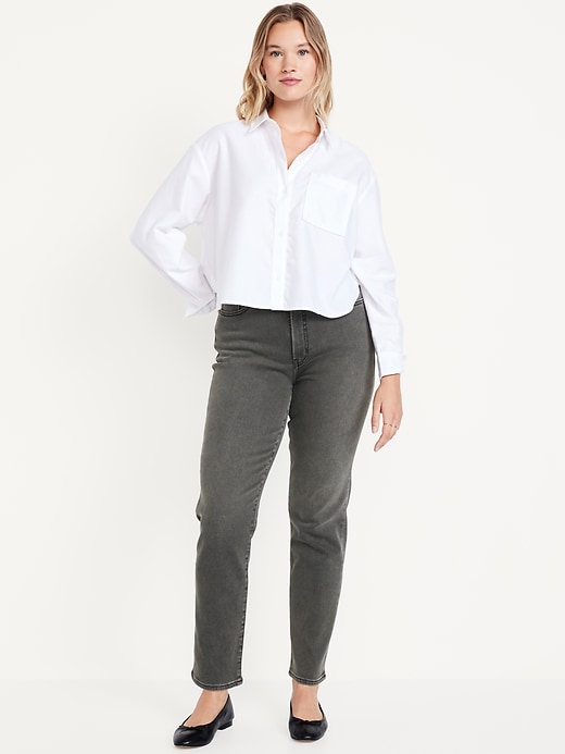 Image number 4 showing, High-Waisted Built-In Warm OG Straight Jeans