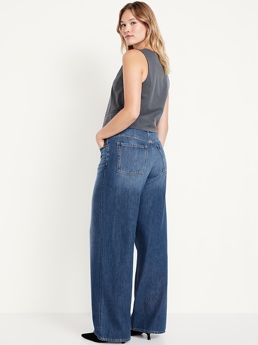 Image number 5 showing, High-Waisted Baggy Wide-Leg Jeans