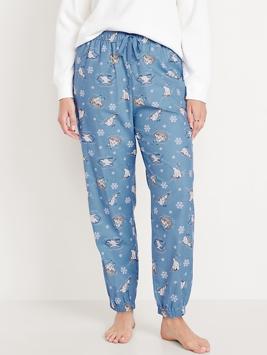 Image number 5 showing, High-Waisted Flannel Pajama Joggers