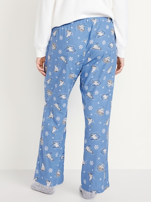 L'image numéro 6 présente Pantalon de pyjama à taille mi-basse en flanelle à motif