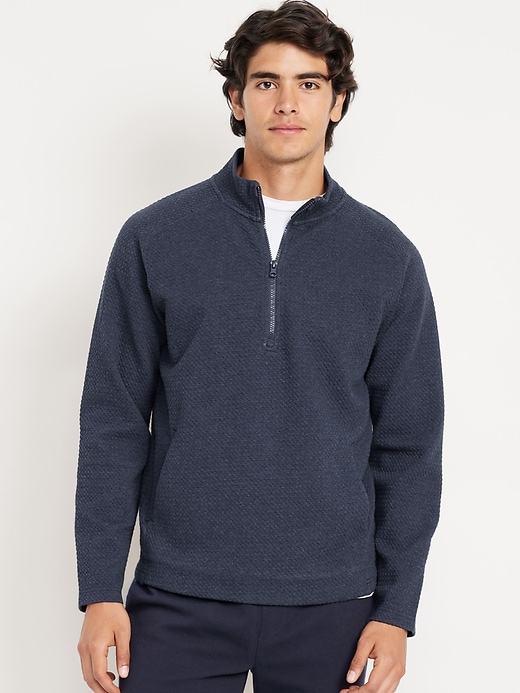 Image number 1 showing, Dynamic Fleece Textured Half Zip