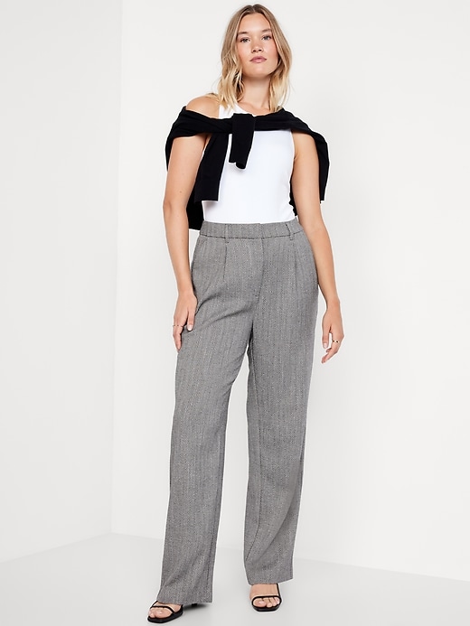 Image number 3 showing, Extra High-Waisted Taylor Wide-Leg Trouser Pants