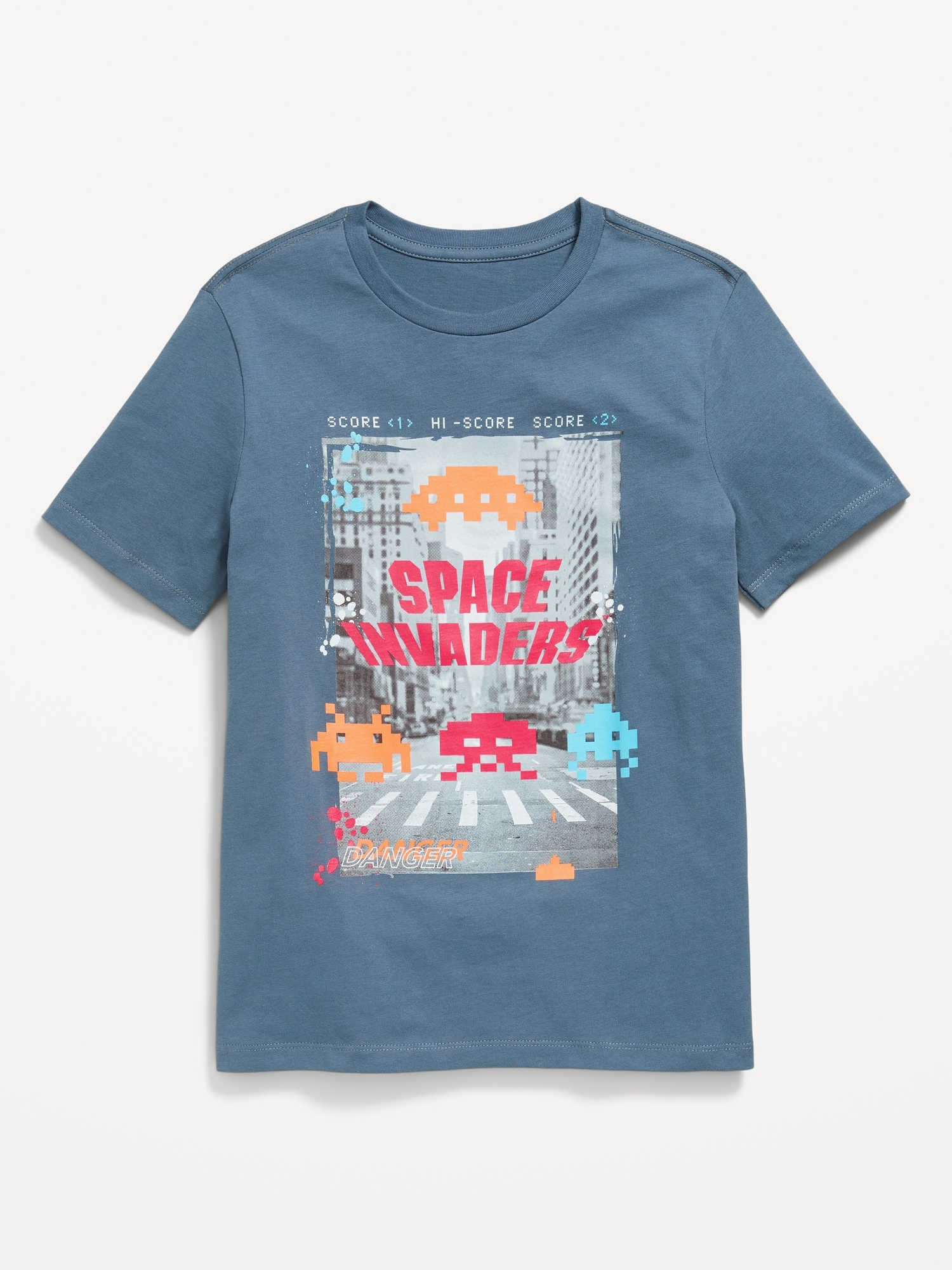 T-shirt à imprimé Space Invaders™ unisexe pour enfant