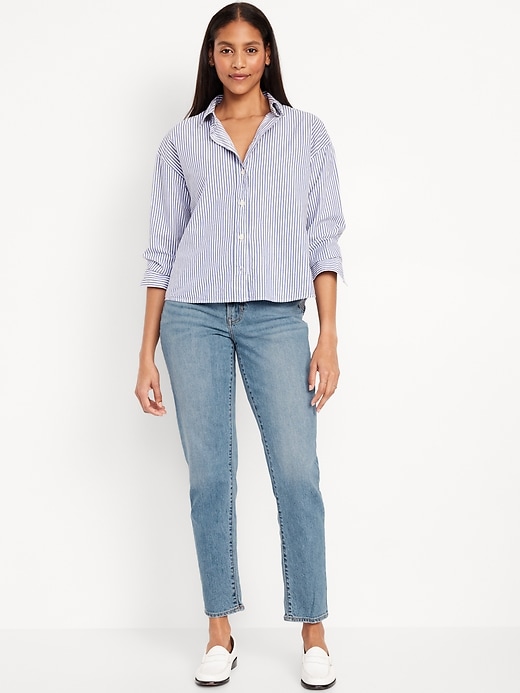 Image number 1 showing, Curvy High-Waisted OG Straight Ankle Jeans