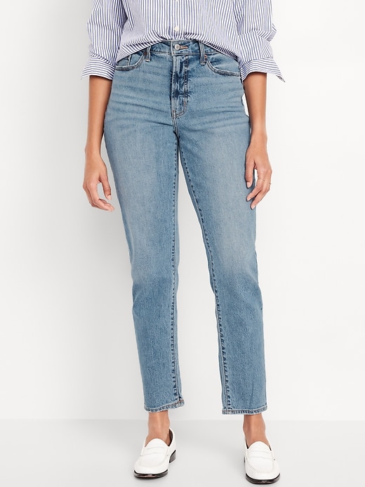 Image number 7 showing, Curvy High-Waisted OG Straight Ankle Jeans