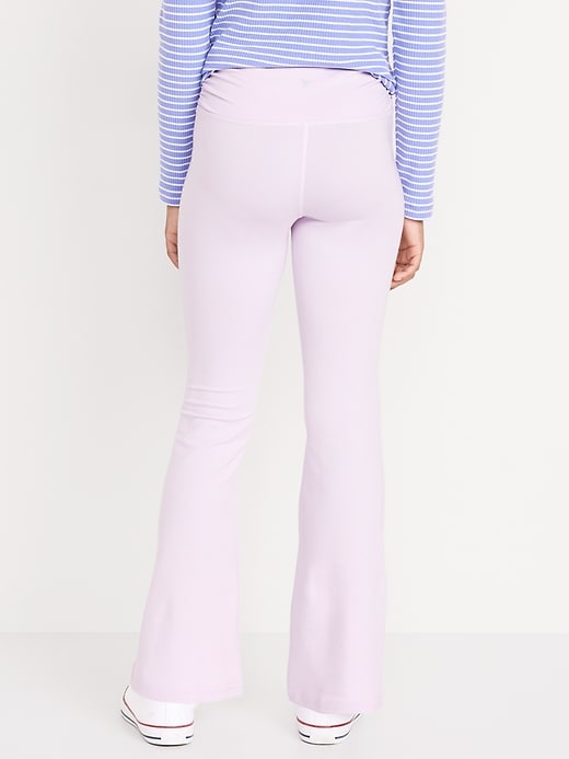 View large product image 2 of 6. High-Waisted PowerChill Side-Ruched Flared Leggings for Girls