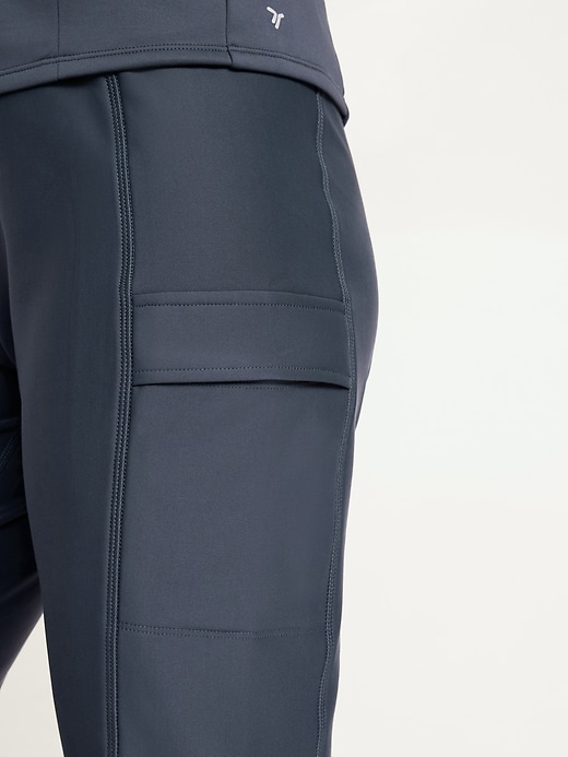 Image number 3 showing, Extra High-Waisted PowerSoft Coze Edition Fleece-Lined 7/8 Cargo Joggers