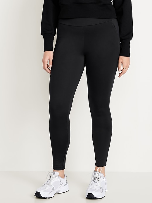 Image number 4 showing, High-Waisted PowerSoft Coze Edition Fleece-Lined Full-Length Leggings