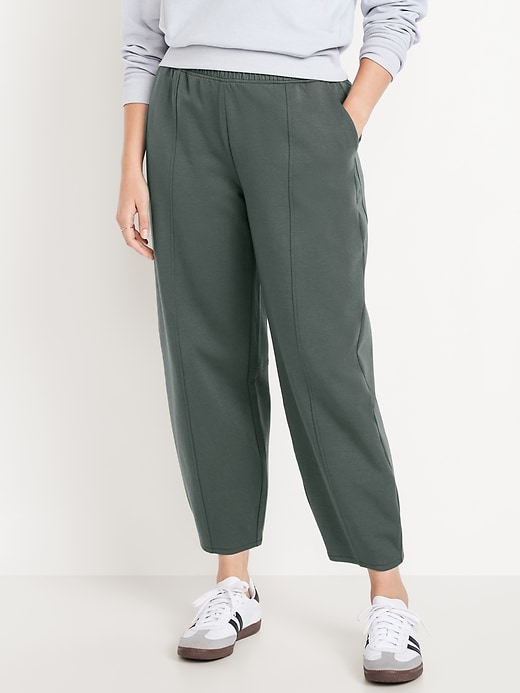 Image number 5 showing, High-Waisted Dynamic Fleece Barrel-Leg Sweatpants