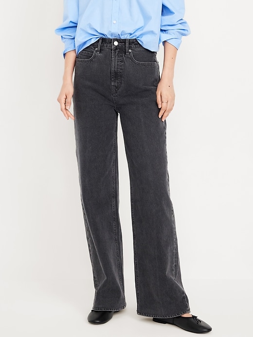 Image number 2 showing, Extra High-Waisted Sky-Hi Wide-Leg Jeans