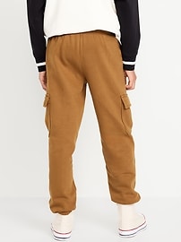L'image numéro 2 présente Pantalon cargo de jogging coupe généreuse en coton ouaté pour garçon