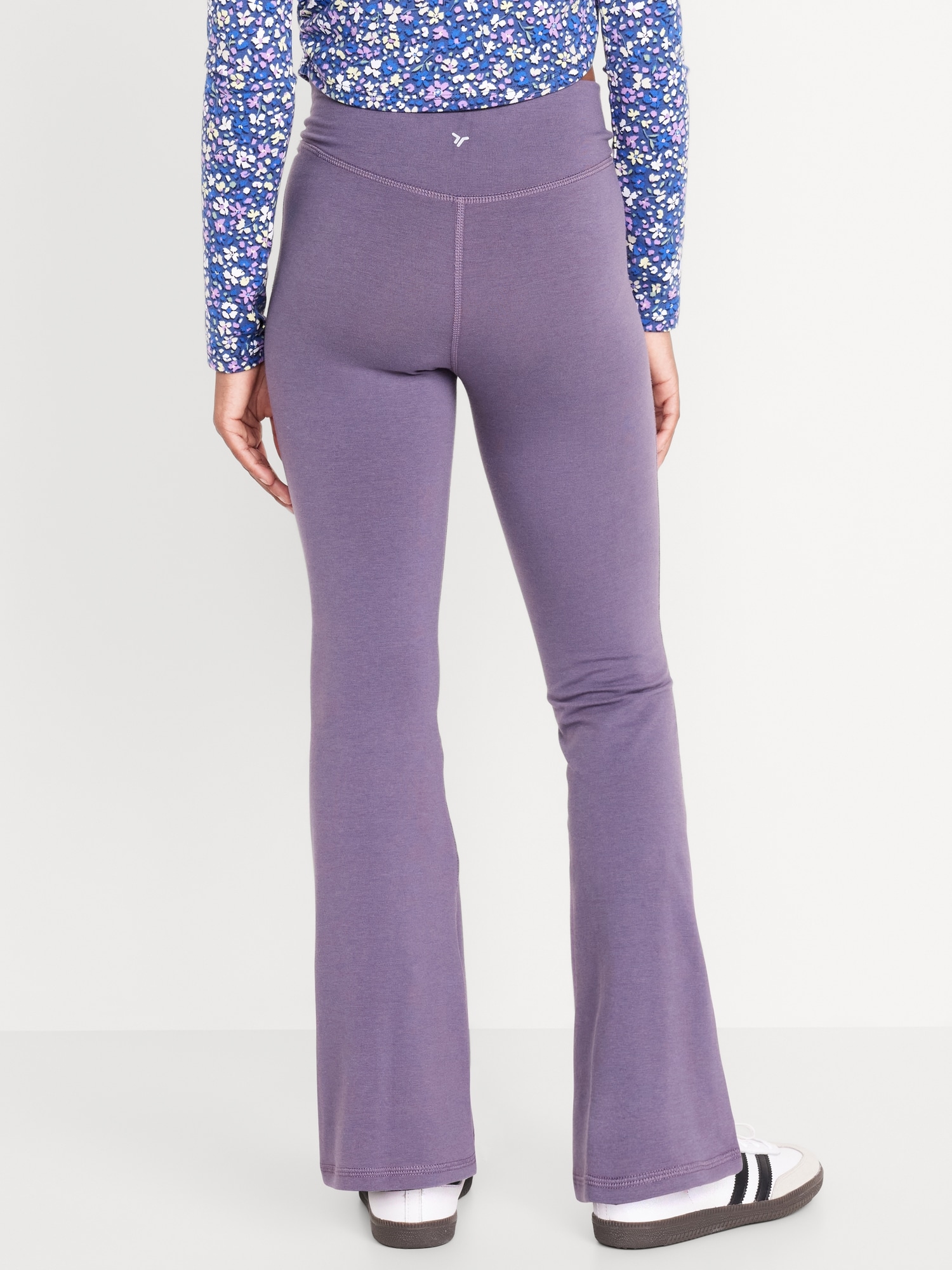 High-Waisted PowerChill Crossover Flared Leggings for Girls