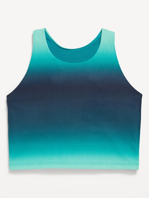 PowerSoft Longline Sports Bra for Girls - Blue Ombre
