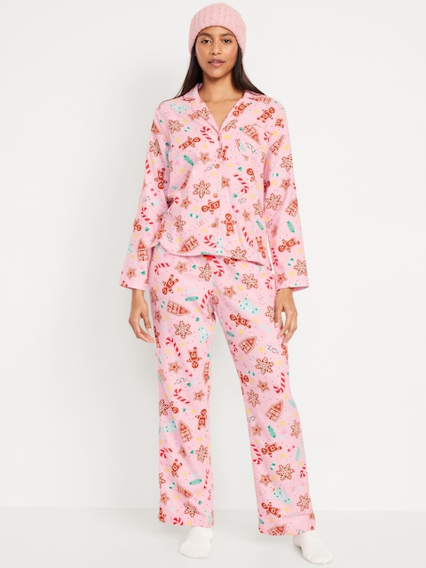 Flannel Pajama Set for Women - Candied Ginger (Match The Fam)