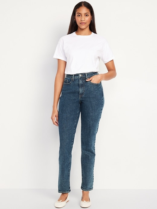 Image number 1 showing, Curvy High-Waisted OG Straight Ankle Jeans