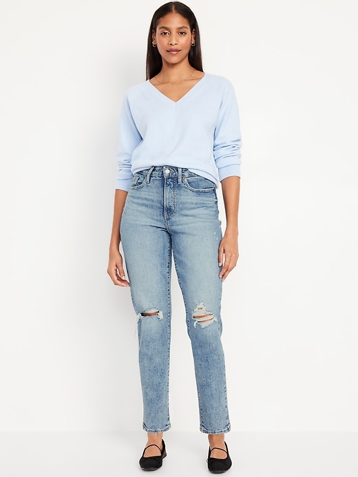 Image number 1 showing, Curvy High-Waisted OG Straight Ankle Jeans