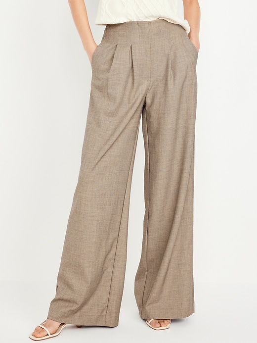 Image number 1 showing, Extra High-Waisted Super Wide-Leg Pants