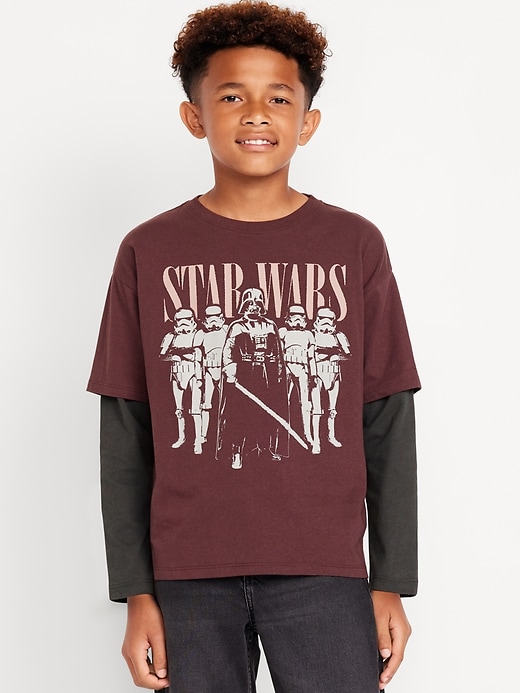 View large product image 1 of 3. Star Wars™ Oversized Two-In-One Graphic T-Shirt for Boys