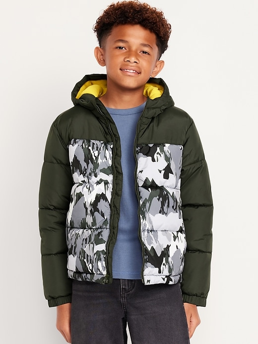 View large product image 1 of 3. Water-Resistant Quilted Puffer Jacket for Boys