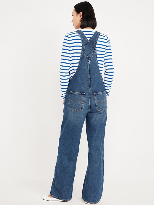 Image number 2 showing, Baggy Wide-Leg Jean Overalls