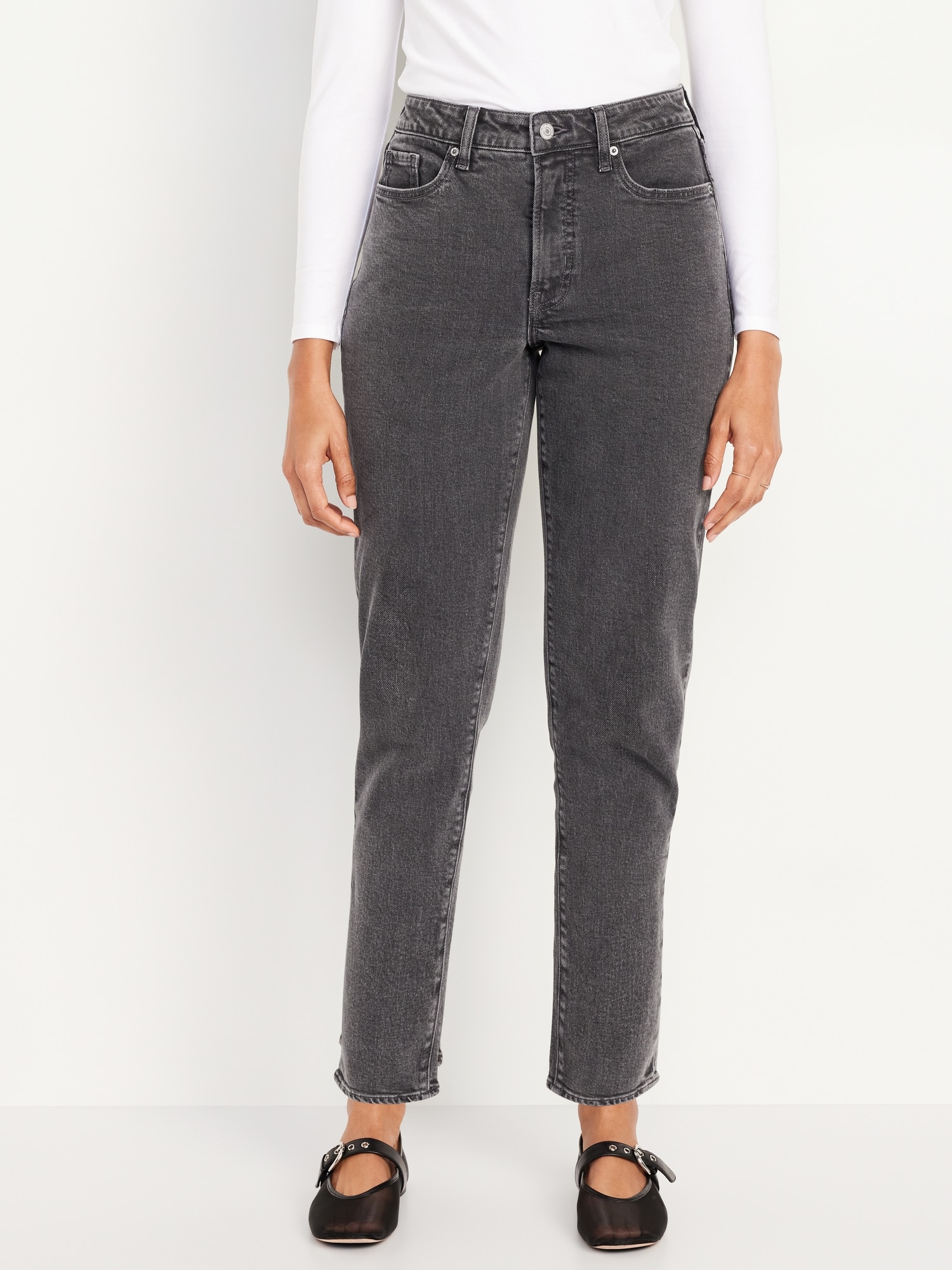 Curvy High-Waisted OG Straight Ankle Jeans