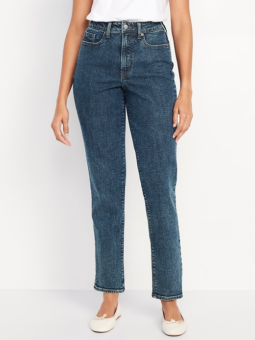 Image number 2 showing, Curvy High-Waisted OG Straight Ankle Jeans