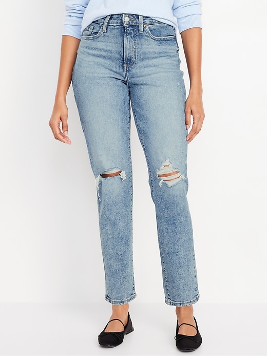 Image number 2 showing, Curvy High-Waisted OG Straight Ankle Jeans