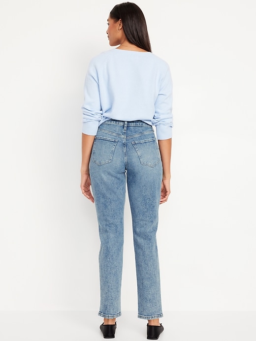 Image number 3 showing, Curvy High-Waisted OG Straight Ankle Jeans