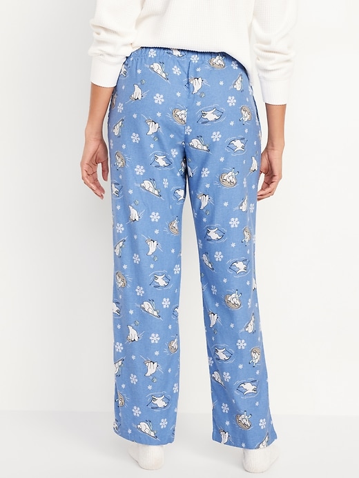 L'image numéro 2 présente Pantalon de pyjama à taille mi-basse en flanelle à motif