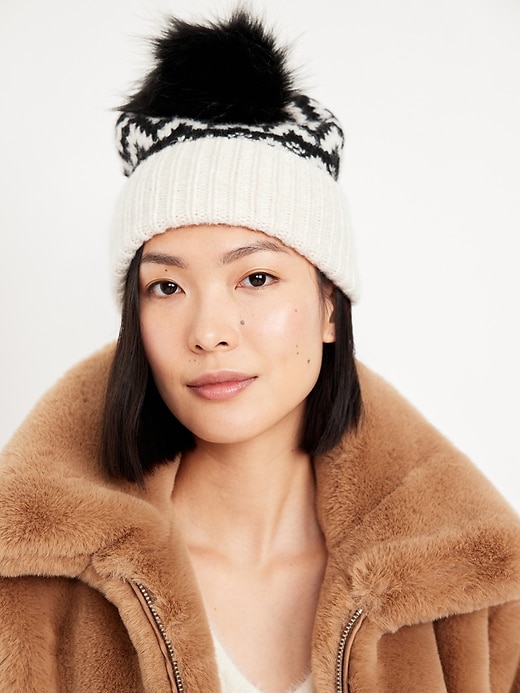 Image number 1 showing, Sweater-Knit Beanie