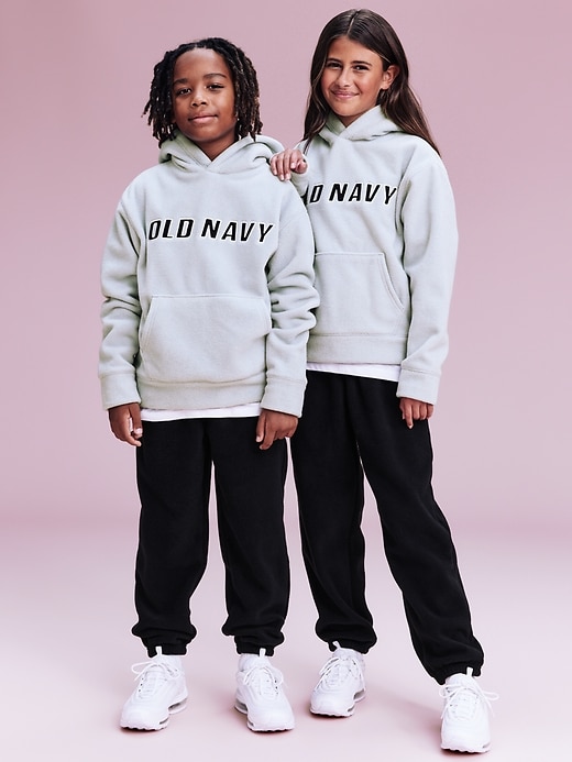 Image number 1 showing, '94 Gender-Neutral Microfleece Jogger Sweatpants for Kids