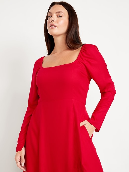 Image number 3 showing, Fit &amp; Flare Crepe Dress