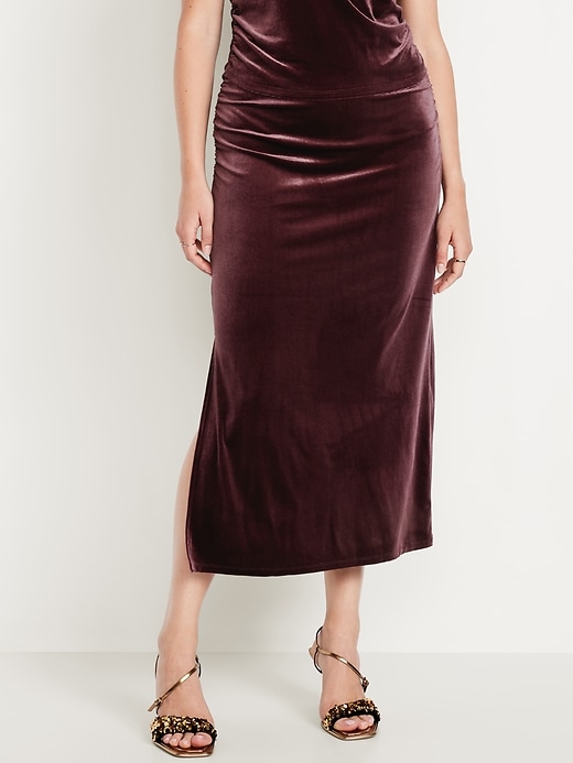 Image number 5 showing, Velvet Maxi Skirt