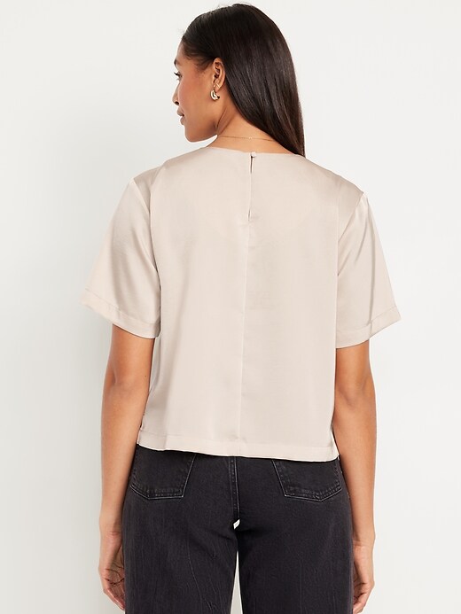satin shell blouse