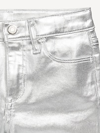 View large product image 5 of 5. High-Waisted Rockstar 360° Stretch Silver Shine Jeggings for Girls