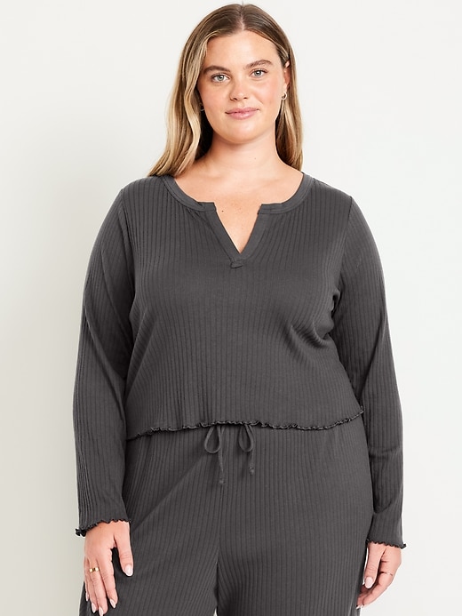 Image number 7 showing, Ribbed Pajama Top