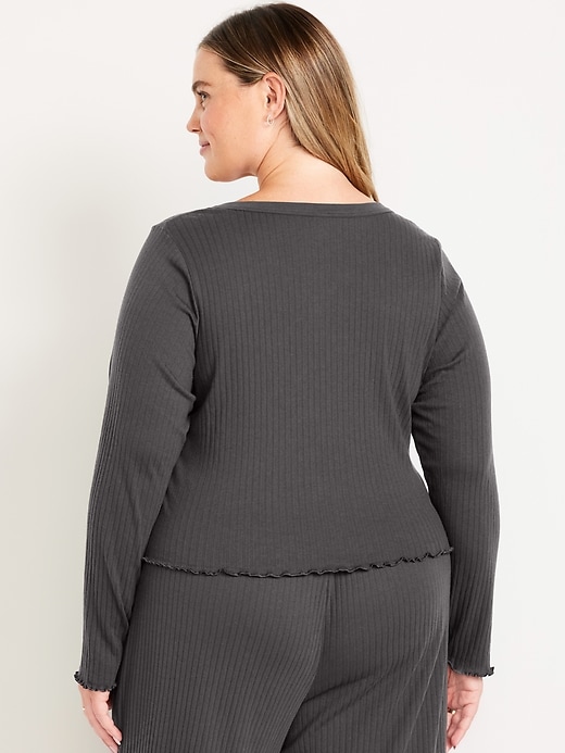 Image number 8 showing, Ribbed Pajama Top