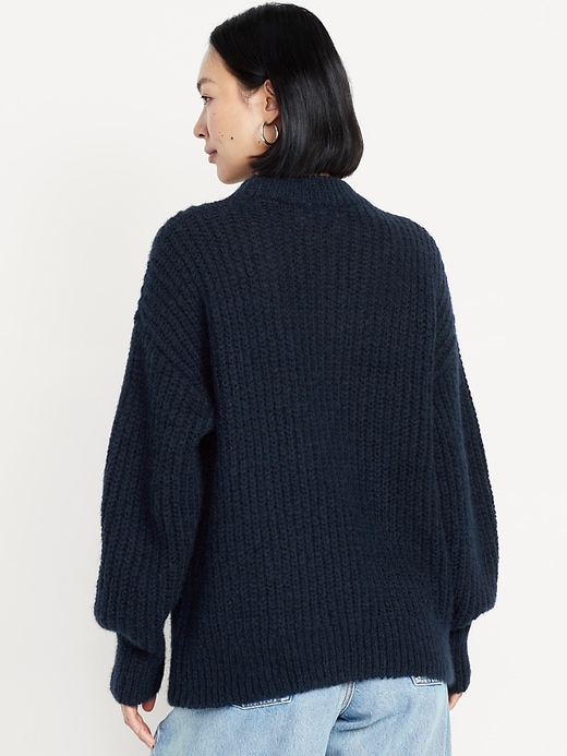 Image number 2 showing, Loose Shaker-Stitch Tunic Sweater