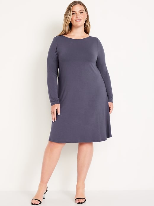 Image number 6 showing, Long-Sleeve Mini Swing Dress