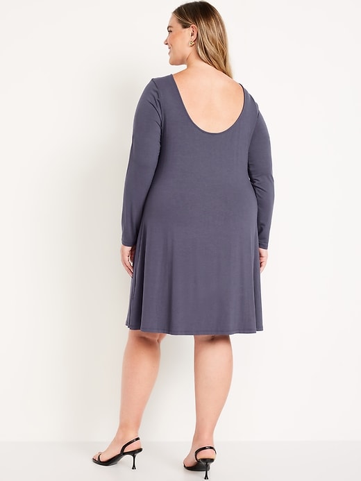 Image number 7 showing, Long-Sleeve Mini Swing Dress