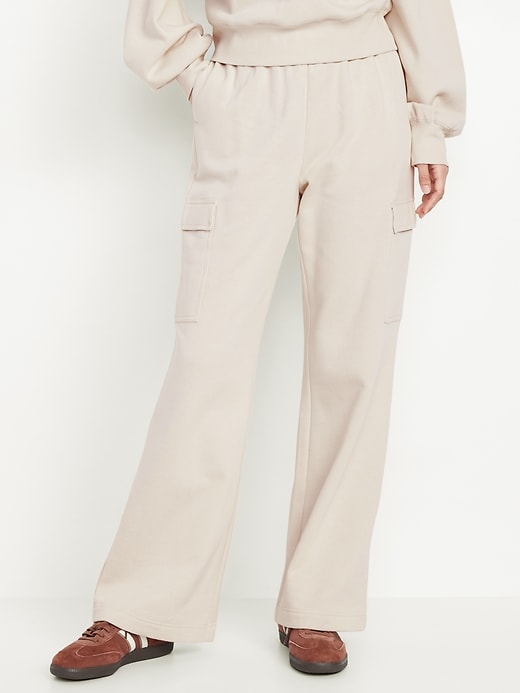 Image number 1 showing, Extra High-Waisted SoComfy Cargo Wide-Leg Sweatpants