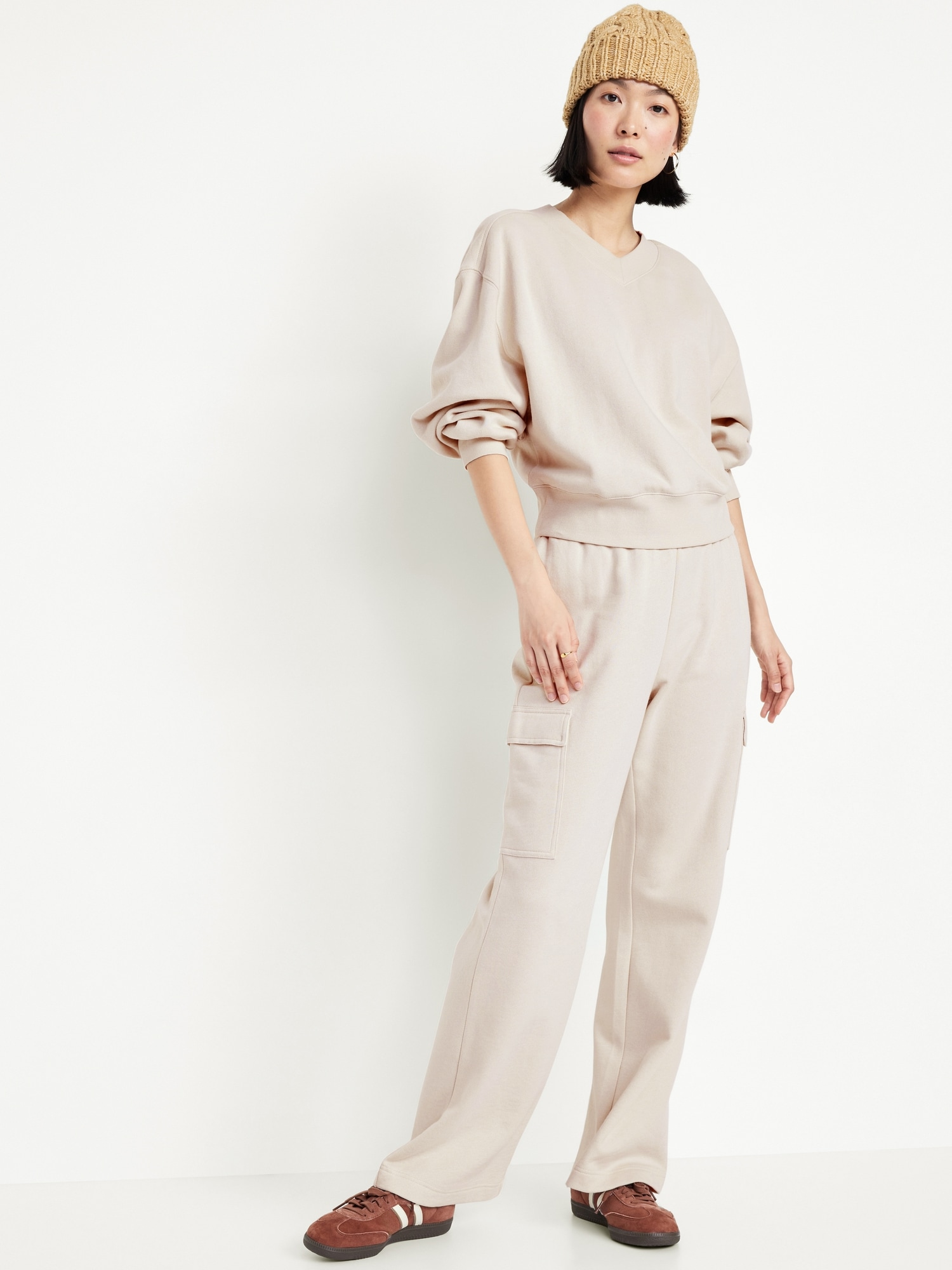 Extra High-Waisted SoComfy Cargo Wide-Leg Sweatpants