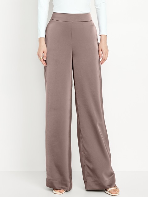 Pantalon à jambe ultra-large à taille haute