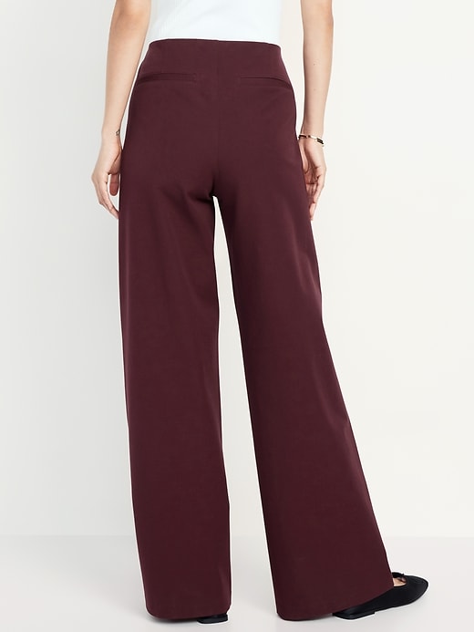 L'image numéro 2 présente Pantalon Pixie à taille haute extensible et à jambe large