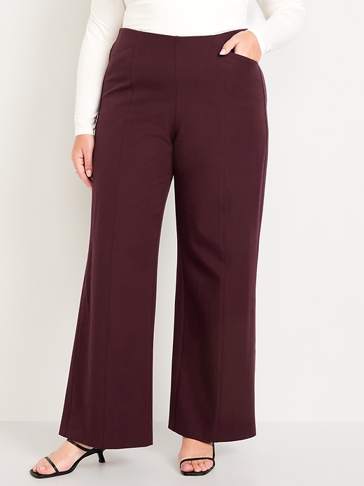 L'image numéro 7 présente Pantalon Pixie à taille haute extensible et à jambe large