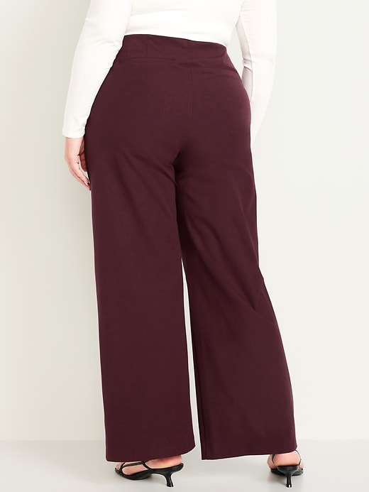 L'image numéro 8 présente Pantalon Pixie à taille haute extensible et à jambe large